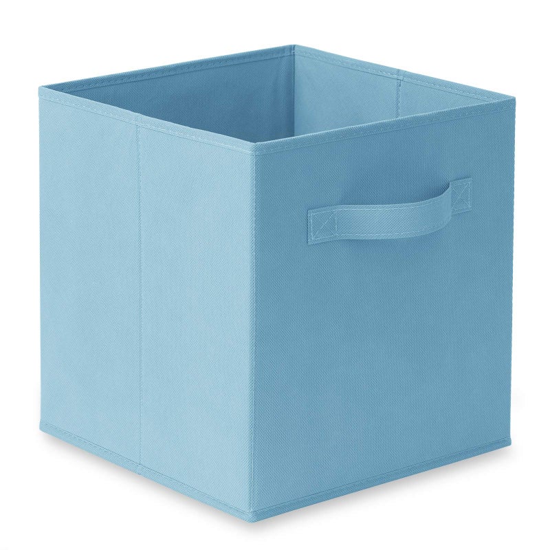 Casafield Set of 6 Collapsible Fabric Cube Storage Bins, Baby Blue - 11" Foldable Cloth Baskets for Shelves, Cubby Organizers & More - Image 2